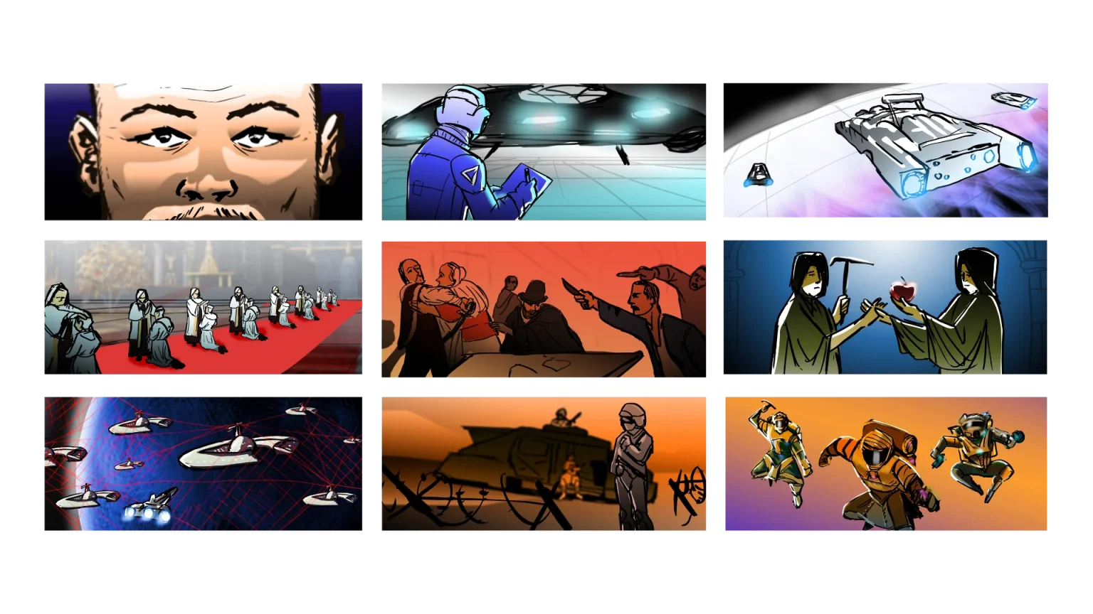 Spaceminers Storyboard video - valentino laz and michael papanikolaou